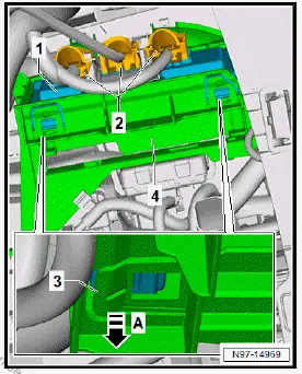 Volkswagen ID.4. Removing and installing onboard supply control unit [J519], left-hand drive vehicles