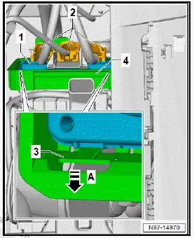 Volkswagen ID.4. Removing and installing onboard supply control unit [J519], right-hand drive vehicles