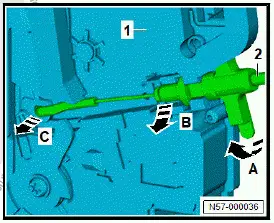 Volkswagen ID.4. Removing and installing operating cable for interior door handle