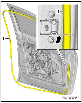 Volkswagen ID.4. Removing and installing outer door seal 