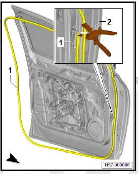 Volkswagen ID.4. Removing and installing outer door seal 