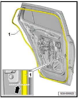 Volkswagen ID.4. Removing and installing outer door seal