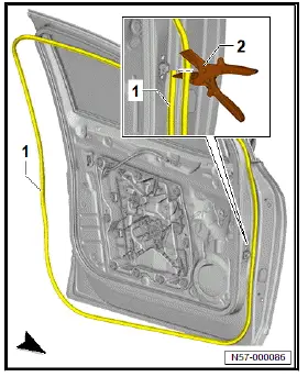 Volkswagen ID.4. Removing and installing outer door seal