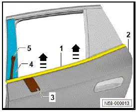 Volkswagen ID.4. Removing and installing outer window slot seal