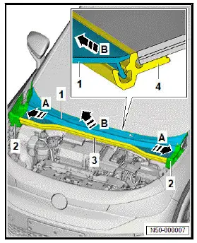 Volkswagen ID.4. Removing and installing plenum chamber cover