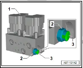 Volkswagen ID.4. Removing and installing pressure limiting valve
