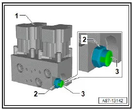 Volkswagen ID.4. Removing and installing pressure limiting valve