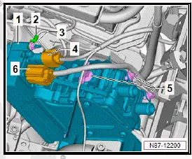 Volkswagen ID.4. Removing and installing PTC heater element 3 [Z132] 