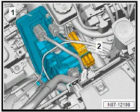 Volkswagen ID.4. Removing and installing PTC heater element 3 [Z132] 