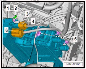 Volkswagen ID.4. Removing and installing PTC heater element 3 [Z132] 