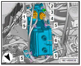Volkswagen ID.4. Removing and installing PTC heater element 3 [Z132] 