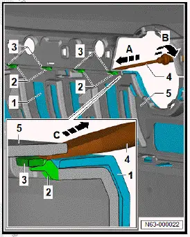 Volkswagen ID.4. Removing and installing radar sensor cover 