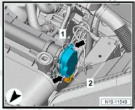 Volkswagen ID.4. Removing and installing control motor for radiator roller blind [V711], ID.3 