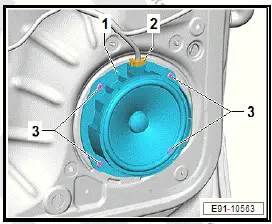 Volkswagen ID.4. Removing and installing rear bass loudspeakers 