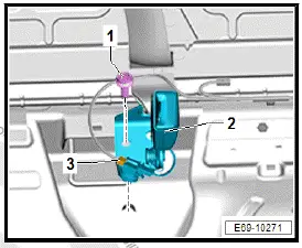 Volkswagen ID.4. Removing and installing rear right belt buckle