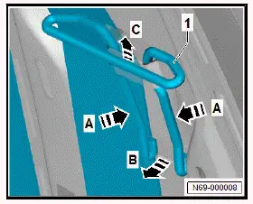 Volkswagen ID.4. Removing and installing front belt guide 