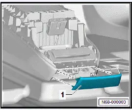 Volkswagen ID.4. Removing and installing rear centre console trim