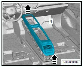 Volkswagen ID.4. Removing and installing centre console cover 