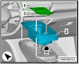 Volkswagen ID.4. Removing and installing centre console insert 
