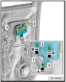 Volkswagen ID.4. Removing and installing rear door control unit [J926]/[J927]