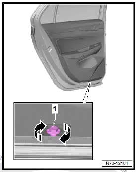 Volkswagen ID.4. Removing and installing rear door trim