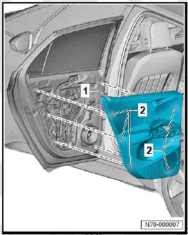 Volkswagen ID.4. Removing and installing rear door trim