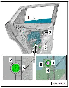 Volkswagen ID.4. Removing and installing rear door window