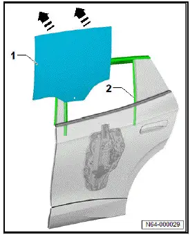 Volkswagen ID.4. Removing and installing rear door window