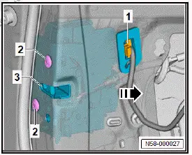 Volkswagen ID.4. Removing and installing rear exterior door handle [EX8]/[EX9] 