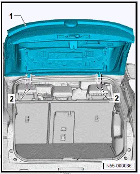 Volkswagen ID.4. Removing and installing rear lid 