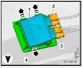 Volkswagen ID.4. Removing and installing rear lid power opening control unit [J938] 