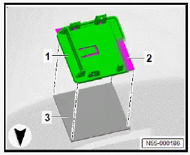 Volkswagen ID.4. Removing and installing holder for rear lid power opening control unit [J938]