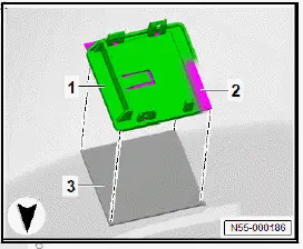 Volkswagen ID.4. Removing and installing holder for rear lid power opening control unit [J938]