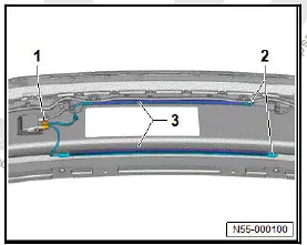 Volkswagen ID.4. Removing and installing rear lid power opening senders [G750]/[G760] 