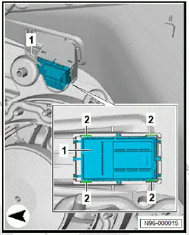 Volkswagen ID.4. Removing and installing rear lid remote release button [E233]