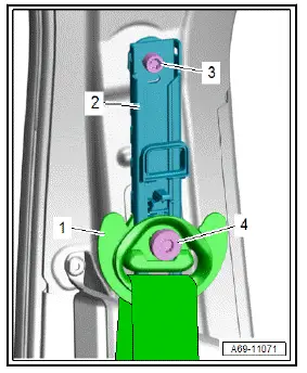 Volkswagen ID.4. Removing and installing belt height adjuster 