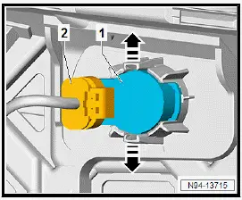 Volkswagen ID.4. Removing and installing rear park assist steering senders [G716]/[G717]