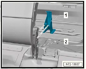 Volkswagen ID.4. Removing and installing rear seat backrest