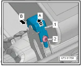 Volkswagen ID.4. Removing and installing rear seat backrest
