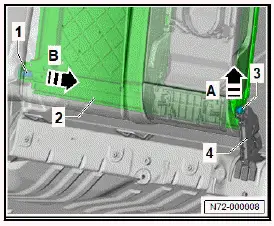 Volkswagen ID.4. Removing and installing rear seat backrest