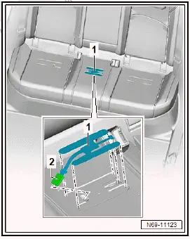 Volkswagen ID.4. Removing rear seat occupied sensor [G1010]