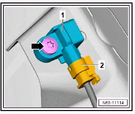 Volkswagen ID.4. Removing and installing rear side airbag crash sensor [G256/G257]