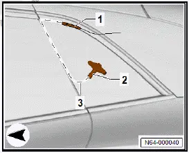 Volkswagen ID.4. Assembly overview fixed front door window