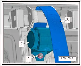 Volkswagen ID.4. Removing and installing rear centre three-point seat belt
