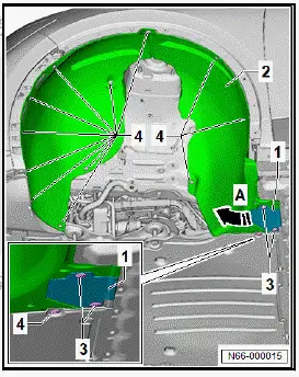 Volkswagen ID.4. Removing and installing rear wheel housing liner 