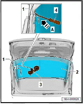 Volkswagen ID.4. Removing and installing rear window 