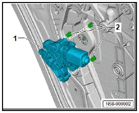 Volkswagen ID.4. Removing and installing rear window regulator motor [V471]/[V472] 