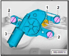Volkswagen ID.4. Removing and installing rear window wiper motor [V12] 