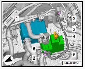 Volkswagen ID.4. Removing and installing refrigerant expansion valve 1 N636