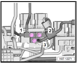 Volkswagen ID.4. Removing and installing refrigerant expansion valve 2 N637 